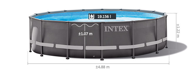 Intex ultra frame pool 488 afmetingen