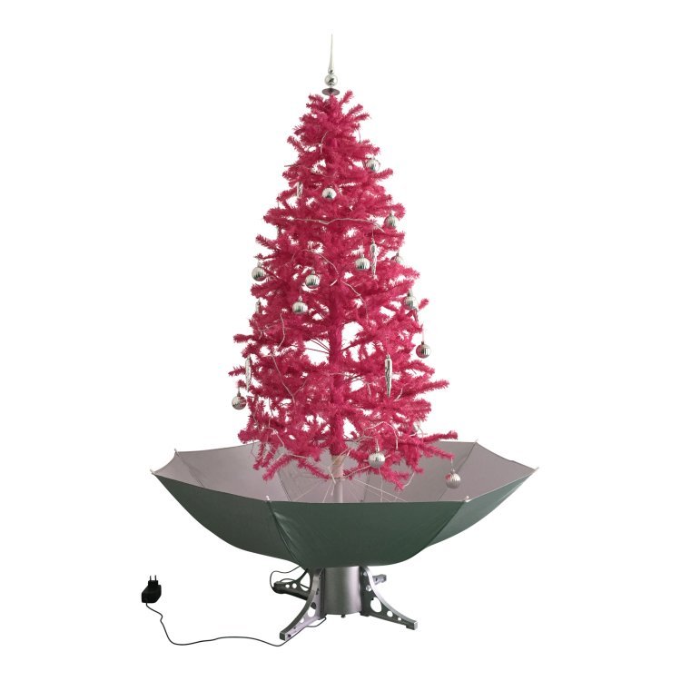 Immagine di Albero di natale con neve Rosa 180cm