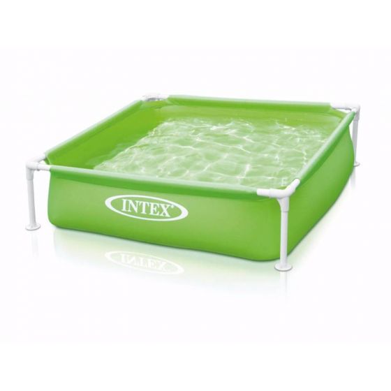 Piscina Quadrata Per Bambini Intex Mini Frame Verde 122 X 122 Cm Heuts It