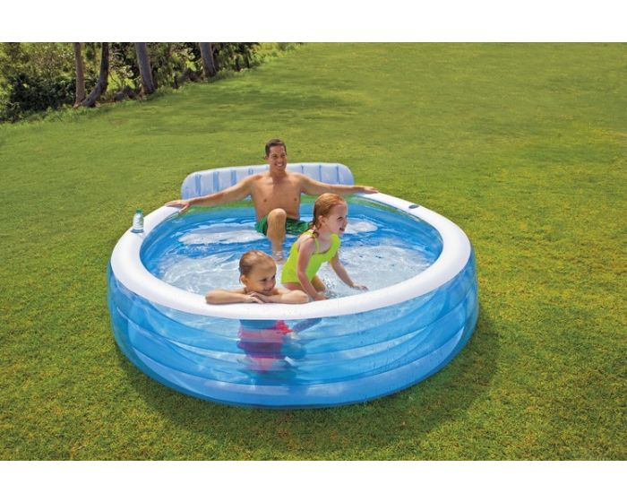 1 letto gonfiabile per piscina, blu, amaca per acqua super confortevole