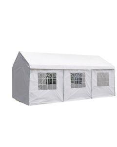 Gazebo per feste 3x6 metri Deluxe Pure Garden & Living, bianco con pareti