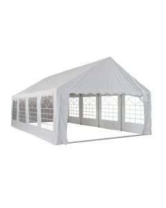 Gazebo per feste 5x8 metri, bianco con pareti laterali Pure Garden & Living  