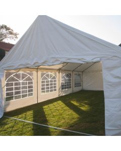 Gazebo per feste 5x8 metri, bianco con pareti laterali Pure Garden & Living  