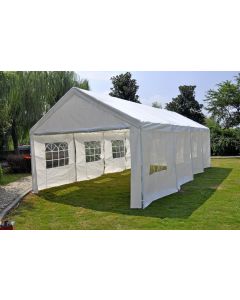 Gazebo per feste Deluxe Pure Garden & Living 4x8 metri, bianco con pareti