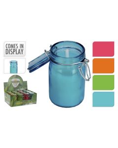Candela alla citronella in vaso di vetro