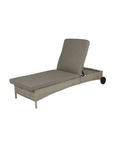 Lettino con ruote "Gaby" Beige/Grigio - Pure Garden & Living