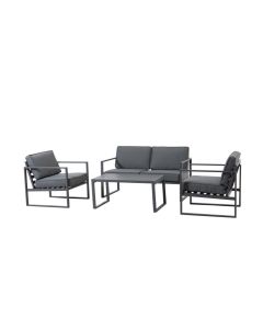 Set lounge angolare Alluminio "Dubai" - Grigio scuro - Pure Garden & Living