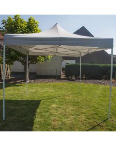 Gazebo da giardino tendone tenda per festa party con parti laterali 3x3 m Bianco 