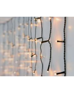 Estensione illuminazione natalizia a forma di ghiacciolo 100LED bianco caldo