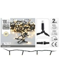 Estensione illuminazione natalizia 100LED bianco caldo