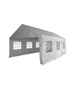 Gazebo per feste 4x6 metri Pure Garden & Living, bianco con pareti