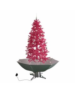 Albero di natale con neve Rosa 180cm