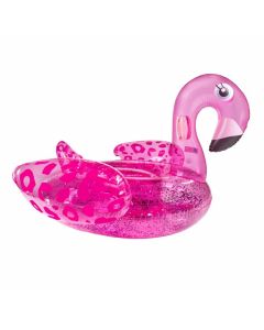 Ciambella Flamingo fluo motivo pantera