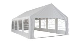 Gazebo per feste 5x8 metri, bianco con pareti laterali Pure Garden & Living  