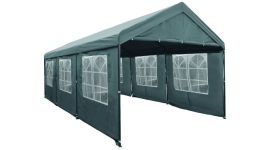 Gazebo per feste 3x6 metri Deluxe Pure Garden & Living 3x6 metri, grigio con pareti