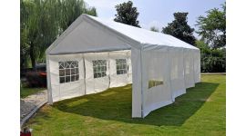 Gazebo per feste Deluxe Pure Garden & Living 4x8 metri, bianco con pareti