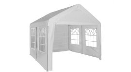 Gazebo per feste 4x4 metri Pure Garden & Living, bianco con pareti