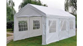 Gazebo per feste 3x6 metri Deluxe Pure Garden & Living, bianco con pareti