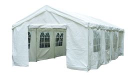 Gazebo per feste Deluxe Pure Garden & Living 4x8 metri, bianco con pareti