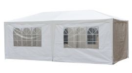 Gazebo per feste  3x6 metri Pure Garden & Living, bianco con pareti