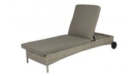 Lettino con ruote "Gaby" Beige/Grigio - Pure Garden & Living