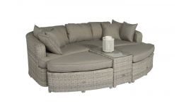 Isola lounge "Palma" Polyrattan Grigio - Pure Garden & Living