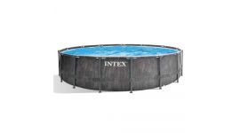 Intex Prism Frame Greywood Premium Pool - Ø 457 x 122 cm
