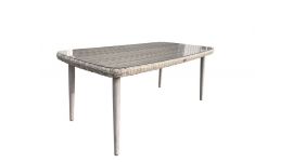 Tavolo da giardino in vimini "Bora" - 180x100x75 cm - Sunset Naturel