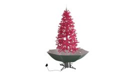 Albero di natale con neve Rosa 180cm