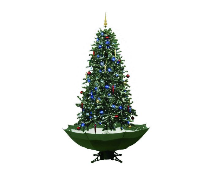 Albero di natale verde con neve - 170cm