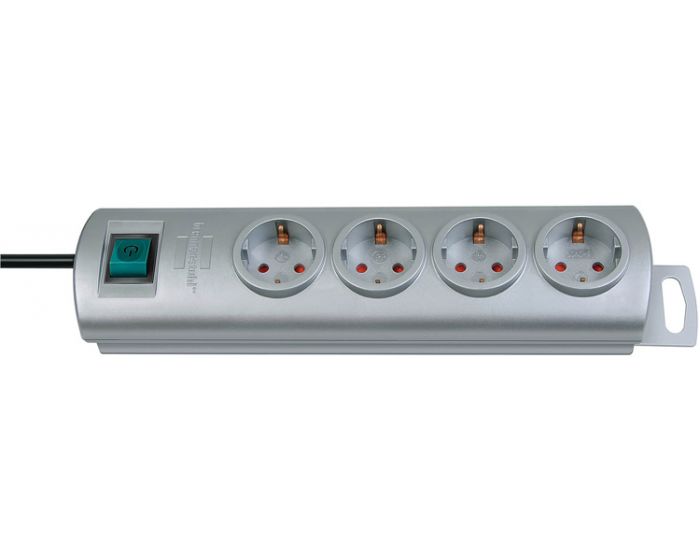 Presa multipla Brennenstuhl Primera-Line 4 prese argento 1 m