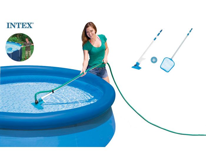 Kit di pulizia per piscina INTEX™ - attacco Ø 26,2 mm (asta inclusa)