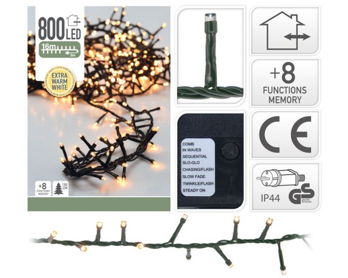 Catena di luci con 800 lampadine a LED